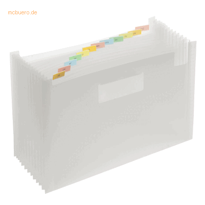 Foldersys Fächer-Stehsammler A4 PP 12 Fächer farblos Foldersys Fächer-Stehsammler A4 PP 12 Fächer farblos