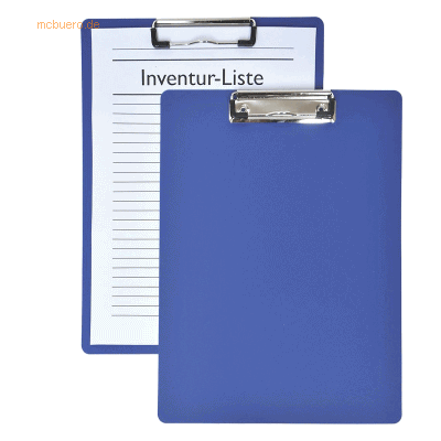 10 x Foldersys Klemmbrett A4 PP blau 10 x Foldersys Klemmbrett A4 PP blau