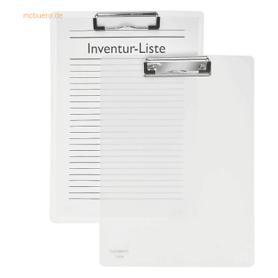10 x Foldersys Klemmbrett A4 PP transparent 10 x Foldersys Klemmbrett A4 PP transparent