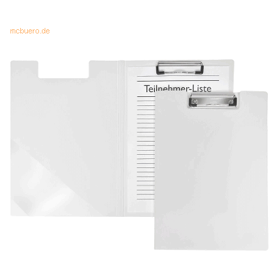 10 x Foldersys Klemmbrettmappe A4 PP weiß 10 x Foldersys Klemmbrettmappe A4 PP weiß