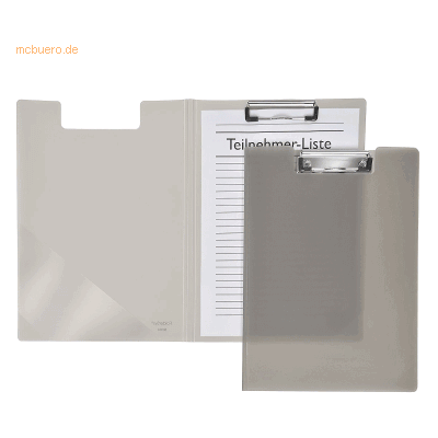 10 x Foldersys Klemmbrettmappe A4 PP rauchtopas 10 x Foldersys Klemmbrettmappe A4 PP rauchtopas