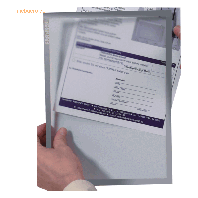 Franken Dokumentenhalter Frame It Itsa4m/5 - Magnetisch Grau 5er Pack Franken Dokumentenhalter Frame It Itsa4m/5 - Magnetisch Grau 5er Pack