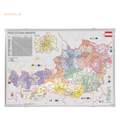 Franken Präsentationstafel - ZIP code Karte - 96x68cm - 1:620,000 Franken Präsentationstafel - ZIP code Karte - 96x68cm - 1:620,000