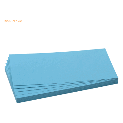 Franken Moderations-Karte Rechteck 205mmx95mm hellblau 500 Stück Franken Moderations-Karte Rechteck 205mmx95mm hellblau 500 Stück