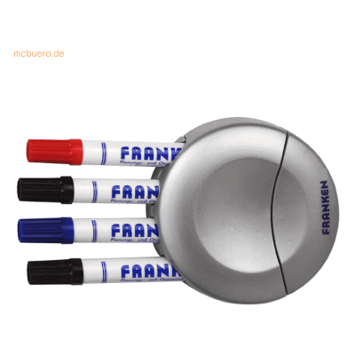 Franken Markerhalter für Magnettafel 4 Tafelschreiber leer grau Franken Markerhalter für Magnettafel 4 Tafelschreiber leer grau
