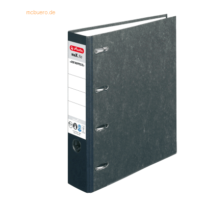 Herlitz Doppelordner A4 maX.file nature 70mm Rücken Wolkenmarmor schwa Herlitz Doppelordner A4 maX.file nature 70mm Rücken Wolkenmarmor schwa