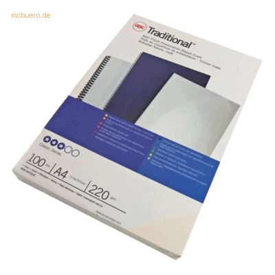 GBC Deckblatt Traditional A4 Karton VE=100 Stück weiß GBC Deckblatt Traditional A4 Karton VE=100 Stück weiß