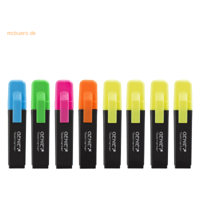 Genie Textmarker 5-Farben VE=8 Stück Genie Textmarker 5-Farben VE=8 Stück