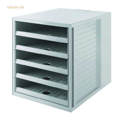 Han Schubladenbox Schrankset 5 offene Schübe öko-grau Han Schubladenbox Schrankset 5 offene Schübe öko-grau