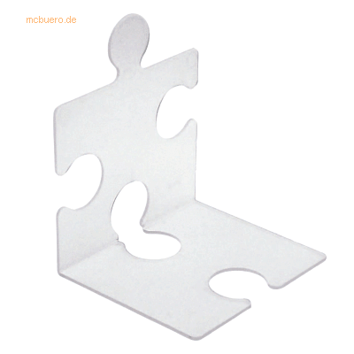 Han CD/Buchstütze Puzzle im 2er-Pack transluzent klar Han CD/Buchstütze Puzzle im 2er-Pack transluzent klar