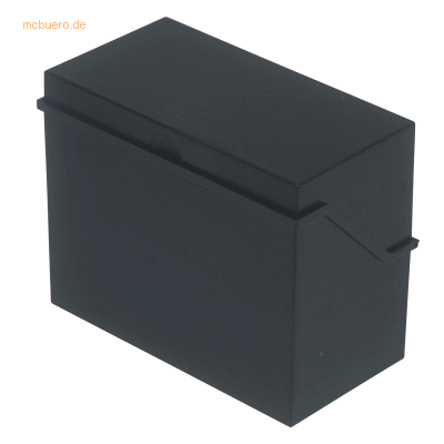 Helit Karteibox A5 quer für ca. 500 Karten schwarz Helit Karteibox A5 quer für ca. 500 Karten schwarz