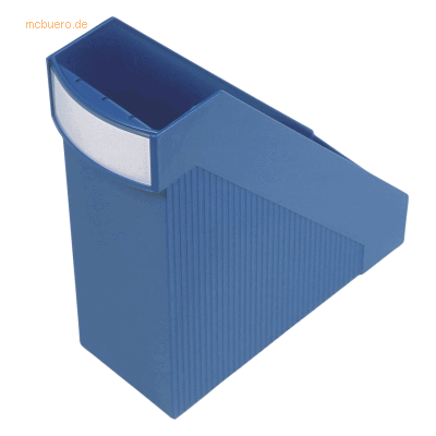4 x Helit Stehsammler Linear 10x27x29cm blau 4 x Helit Stehsammler Linear 10x27x29cm blau