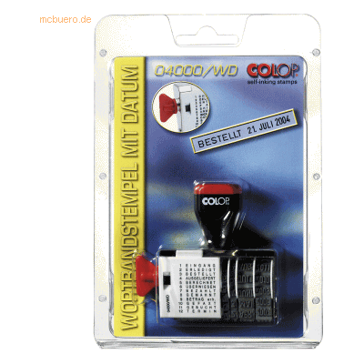 Colop Wortbandstempel Colop 04000 WD Variotext mit Datum Colop Wortbandstempel Colop 04000 WD Variotext mit Datum