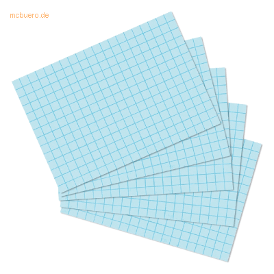 8 x Herlitz Karteikarten A7 kariert blau VE=100 Stück 8 x Herlitz Karteikarten A7 kariert blau VE=100 Stück