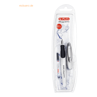 Herlitz Schulfüllhalter mypen M-Feder weiß/schwarz Herlitz Schulfüllhalter mypen M-Feder weiß/schwarz