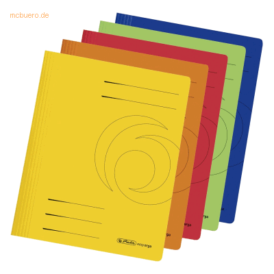 10 x Herlitz Schnellhefter Karton gefaltet farbig sortiert intensiv 10 x Herlitz Schnellhefter Karton gefaltet farbig sortiert intensiv