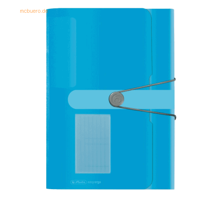 Herlitz Fächermappe A4 PP 12 Fächer blau transparent to go Herlitz Fächermappe A4 PP 12 Fächer blau transparent to go