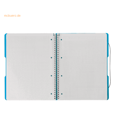 2 x Herlitz Spiralblock to go A4 80 Blatt kariert PP transparent blau 2 x Herlitz Spiralblock to go A4 80 Blatt kariert PP transparent blau