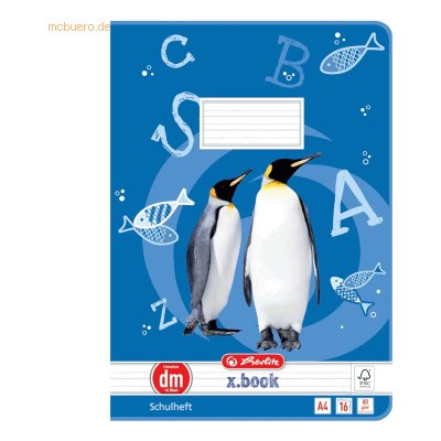 10 x Herlitz Schulheft A4 16 Blatt Lineatur DM FSC Mix 10 x Herlitz Schulheft A4 16 Blatt Lineatur DM FSC Mix