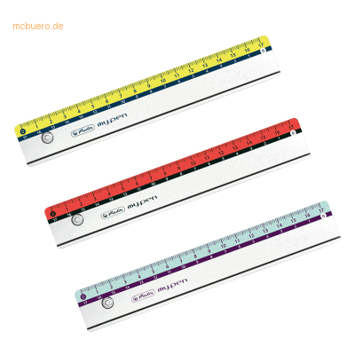 9 x Herlitz Lineal my.pen Kunststoff 17cm farbig sortiert 9 x Herlitz Lineal my.pen Kunststoff 17cm farbig sortiert