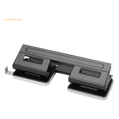 Herlitz Doppel-Locher 1,5mm schwarz mit Anschlagschiene Herlitz Doppel-Locher 1,5mm schwarz mit Anschlagschiene