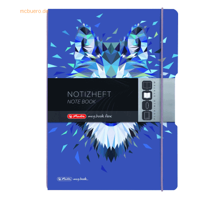 Herlitz Geschäftsbuch A4 80g/qm 80 Blatt PP kariert/liniert Wild Anima Herlitz Geschäftsbuch A4 80g/qm 80 Blatt PP kariert/liniert Wild Anima