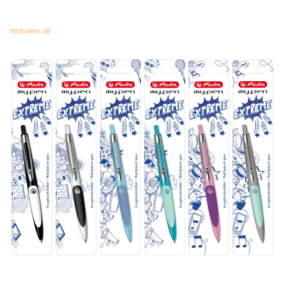 6 x Herlitz Gelschreiber my.pen farbig sortiert 6 x Herlitz Gelschreiber my.pen farbig sortiert