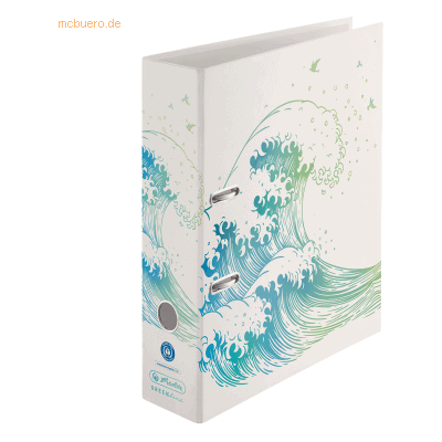 Herlitz Motivordner maX.file A4 8cm Greenline Welle Herlitz Motivordner maX.file A4 8cm Greenline Welle