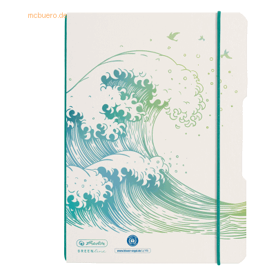 Herlitz Notizheft Greenline A5 punktiert/dotted 40 Blatt Welle Herlitz Notizheft Greenline A5 punktiert/dotted 40 Blatt Welle