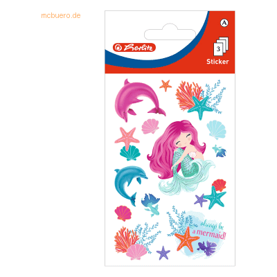 10 x Herlitz Sticker-Etikett Meerjungfrau 3 Blatt 10 x Herlitz Sticker-Etikett Meerjungfrau 3 Blatt