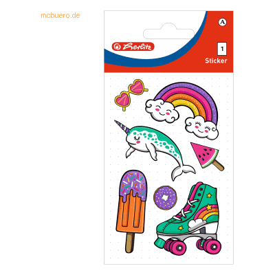 10 x Herlitz Sticker-Etikett Kids Motiv 8 Folie Girls mix 10 x Herlitz Sticker-Etikett Kids Motiv 8 Folie Girls mix