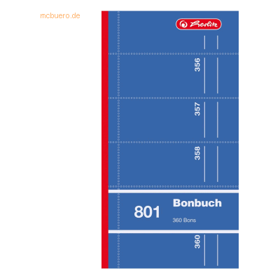 5 x Herlitz Bonbuch 801 360 Abrisse farbig sortiert 5 x Herlitz Bonbuch 801 360 Abrisse farbig sortiert