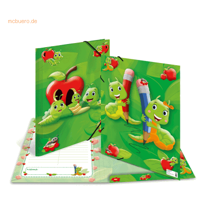 3 x HERMA Sammelmappe A3 Karton Fritz der Wurm 3 x HERMA Sammelmappe A3 Karton Fritz der Wurm