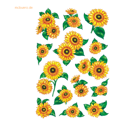 HERMA 3346 - 28 Sonnenblumen-Aufkleber - Stickerbogen HERMA 3346 - 28 Sonnenblumen-Aufkleber - Stickerbogen