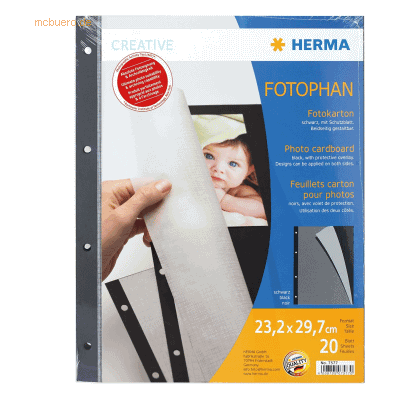 HERMA Fotokarton 232x297mm schwarz VE=20 Blatt HERMA Fotokarton 232x297mm schwarz VE=20 Blatt