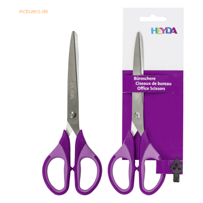 6 x Heyda Schere Colour Code SoftTouch 18cm purple 6 x Heyda Schere Colour Code SoftTouch 18cm purple