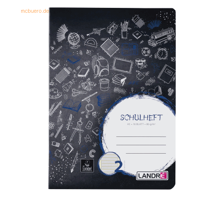 10 x Landre Schulheft A5 16 Blatt 80 g/qm Lineatur 2 (für alle Ausgang 10 x Landre Schulheft A5 16 Blatt 80 g/qm Lineatur 2 (für alle Ausgang