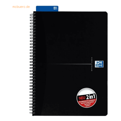 Oxford Collegeblock Smart Black A4+ kariert/liniert 70 Blatt schwarz Oxford Collegeblock Smart Black A4+ kariert/liniert 70 Blatt schwarz