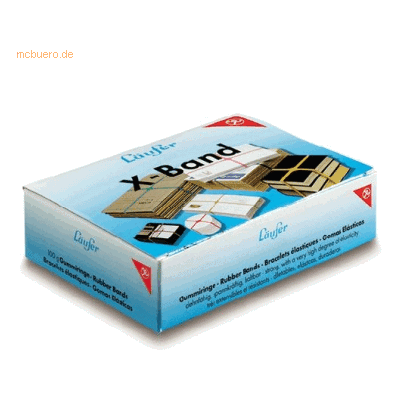 Läufer Gummibänder X-Band 100x11mm/65mm bunt sortiert 100g Läufer Gummibänder X-Band 100x11mm/65mm bunt sortiert 100g