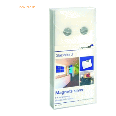 Legamaster Haftmagneten für Glasboard 12mm silber VE=6 Stück Legamaster Haftmagneten für Glasboard 12mm silber VE=6 Stück