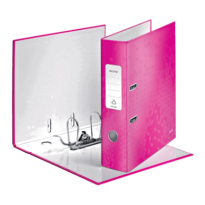 Leitz Ordner Wow A4 Kunststoff 80mm pink metallic Leitz Ordner Wow A4 Kunststoff 80mm pink metallic