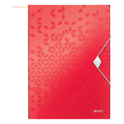 Leitz Eckspannermappe WOW 45990026 DIN A4 3 Klappen PP rot Leitz Eckspannermappe WOW 45990026 DIN A4 3 Klappen PP rot