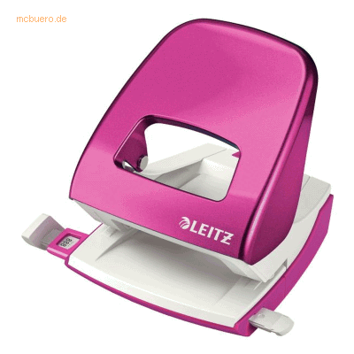 Leitz Locher 2,5mm mit Anschlagschiene pink metallic Leitz Locher 2,5mm mit Anschlagschiene pink metallic