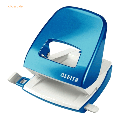 Leitz Locher 2,5mm mit Anschlagschiene blau metallic in Blisterverpack Leitz Locher 2,5mm mit Anschlagschiene blau metallic in Blisterverpack