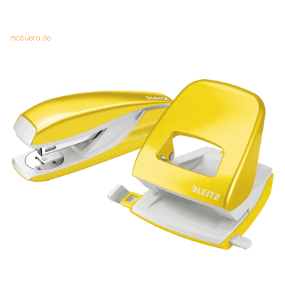 Leitz Schreibtisch-Set Locher NeXXt Wow Locher/Heftgerät 5008/5502 gel Leitz Schreibtisch-Set Locher NeXXt Wow Locher/Heftgerät 5008/5502 gel