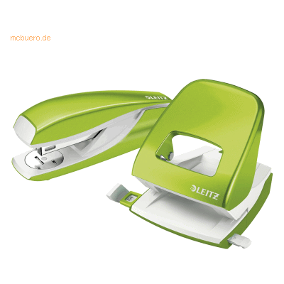 Leitz Schreibtisch-Set Locher NeXXt Wow Locher/Heftgerät 5008/5502 grü Leitz Schreibtisch-Set Locher NeXXt Wow Locher/Heftgerät 5008/5502 grü