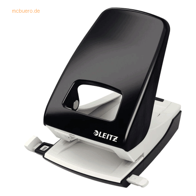 Leitz Registraturlocher 4,0mm mit Anschlagschiene schwarz in Blisterve Leitz Registraturlocher 4,0mm mit Anschlagschiene schwarz in Blisterve