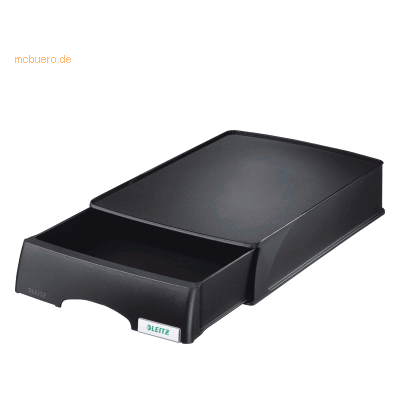 Leitz Briefablage Plus A4 mit Schublade schwarz Leitz Briefablage Plus A4 mit Schublade schwarz