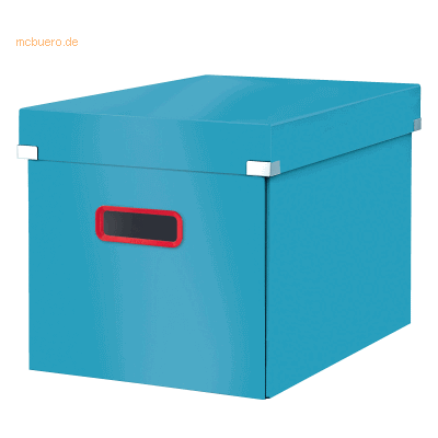 Leitz Aufbewahrungsbox Click & Store Cosy Cube groß Karton blau Leitz Aufbewahrungsbox Click & Store Cosy Cube groß Karton blau