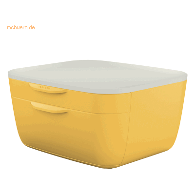 Leitz Schubladenset Cosy A4 2 Schubladen Polystyrol gelb/hellgrau Leitz Schubladenset Cosy A4 2 Schubladen Polystyrol gelb/hellgrau